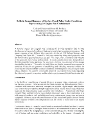 Ballistic Impact Response of Kevlar 49 and Zylon Under Conditions Representing Jet Engine Fan Containment