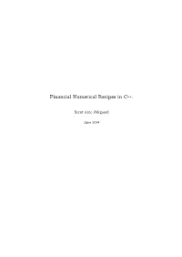 Financial Numerical Recipes in C++