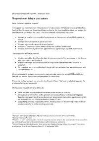 The Problem of Delay in Class Actions