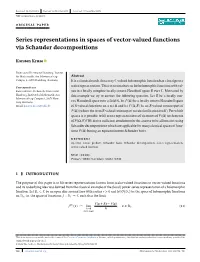 Valued Functions Via Schauder Decompositions