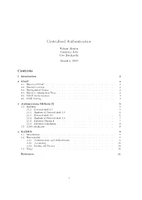 Centralised Authentication
