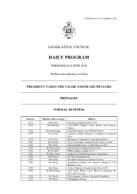 Daily Program