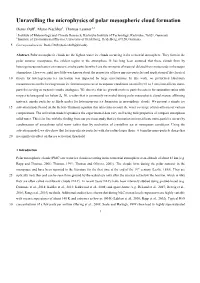 Unravelling the Microphysics of Polar Mesospheric Cloud Formation