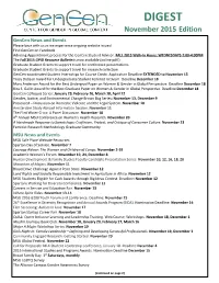 DIGEST November 2015 Edition
