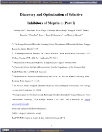 Discovery and Optimization of Selective Inhibitors of Meprin Α (Part I)