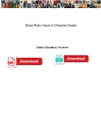 Does Roku Have a Channel Guide