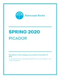 Spring 2020 Catalog (PDF)