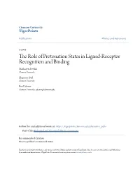 The Role of Protonation States in Ligand-Receptor Recognition and Binding Marharyta Petukh Clemson University