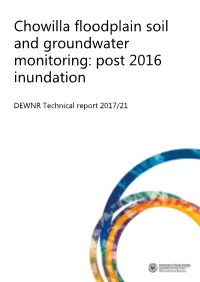 Chowilla Floodplain Soil and Groundwater Monitoring: Post 2016 Inundation
