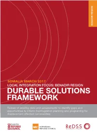 Durable Solutions Framework