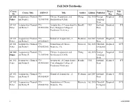 Fall 2020 Textbooks