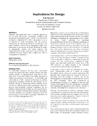 Implications for Design