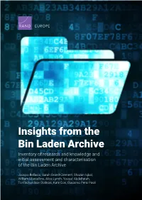 Insights from the Bin Laden Archive Inventory of Research and Knowledge and Initial Assessment and Characterisation of the Bin Laden Archive