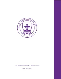 May 16, 2021 President’S Message to the Class of 2021