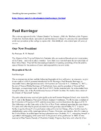 Paul Barringer