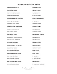 2019 Ap Access and Support Schools