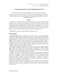 A Comparative Study on Code Smell Detection Tools