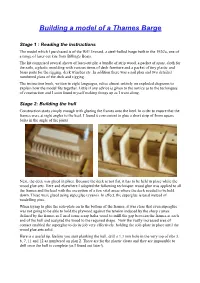 Building a Model of a Thames Barge