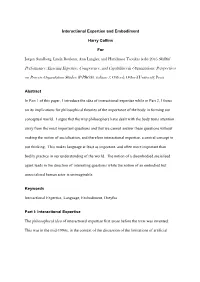 Interactional Expertise and Embodiment Harry Collins