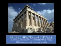 SACRED SPACES and RITUALS