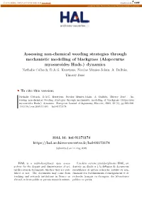 Assessing Non-Chemical Weeding Strategies Through Mechanistic Modelling of Blackgrass (Alopecurus Myosuroides Huds.) Dynamics Nathalie Colbach, D.A.G