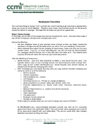 Newlywed Checklist