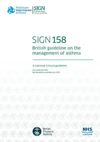 SIGN158 British Guideline on the Management of Asthma