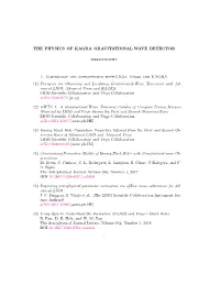 The Physics of Kagra Gravitational-Wave Detector