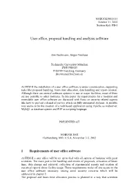 User Office, Proposal Handling and Analysis Software
