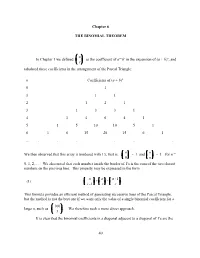 40 Chapter 6 the BINOMIAL THEOREM in Chapter 1 We Defined