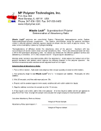 Absorbency Ratio Calculation