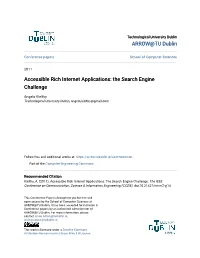 Accessible Rich Internet Applications: the Search Engine Challenge