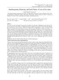 Bandwagoning, Balancing, and Small States: a Case of Sri Lanka