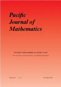 Bundles with Spherical Euler Class