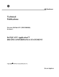 DICOM Conformance Template