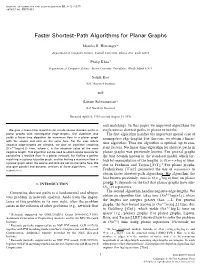 Faster Shortest-Path Algorithms for Planar Graphs