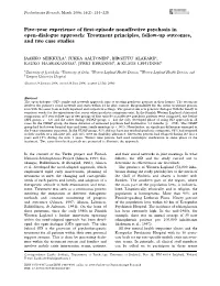 Five-Year Experience of First-Episode Nonaffective Psychosis in Open
