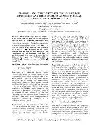 Material Analysis of Retort Pouches Used for Samgyetang and Their Stability Against Physical Damage During Distribution