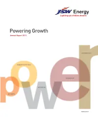 Powering Growth Annual Report 2011