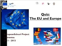 Quiz: the EU and Europe