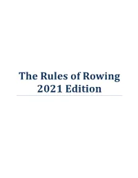 Rules of Rowing 2021 Edition