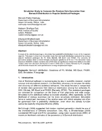 Simulation Study to Compare the Random Data Generation from Bernoulli Distribution in Popular Statistical Packages