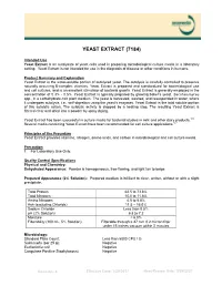 Yeast Extract, Product Information