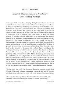 Affective Memory in Jean Rhys's Good