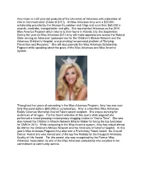 Amy Crain Is a 23-Year Old Graduate of the University of Arkansas with a Bachelor of Arts in Communication (Class of 2011)