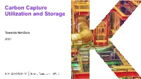 Carbon Capture Utilization and Storage