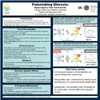 Introduction • Continuous Infusions of Bumetanide Can Cause Diffuse Pain Syndromes • Neuropathic Pain, Evidenced by Allodyni