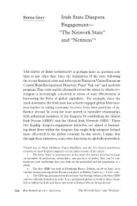 Irish State Diaspora Engagement￢ﾀﾔ￢ﾀﾜthe Network State￢ﾀﾝ And