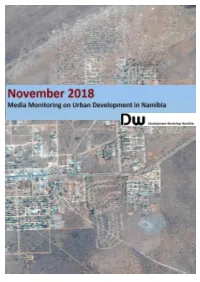 Media Monitoring on Urban Development in Namibia