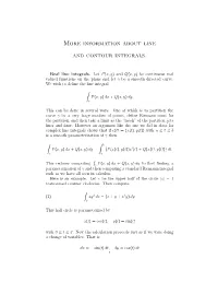 More Information About Line and Contour Integrals